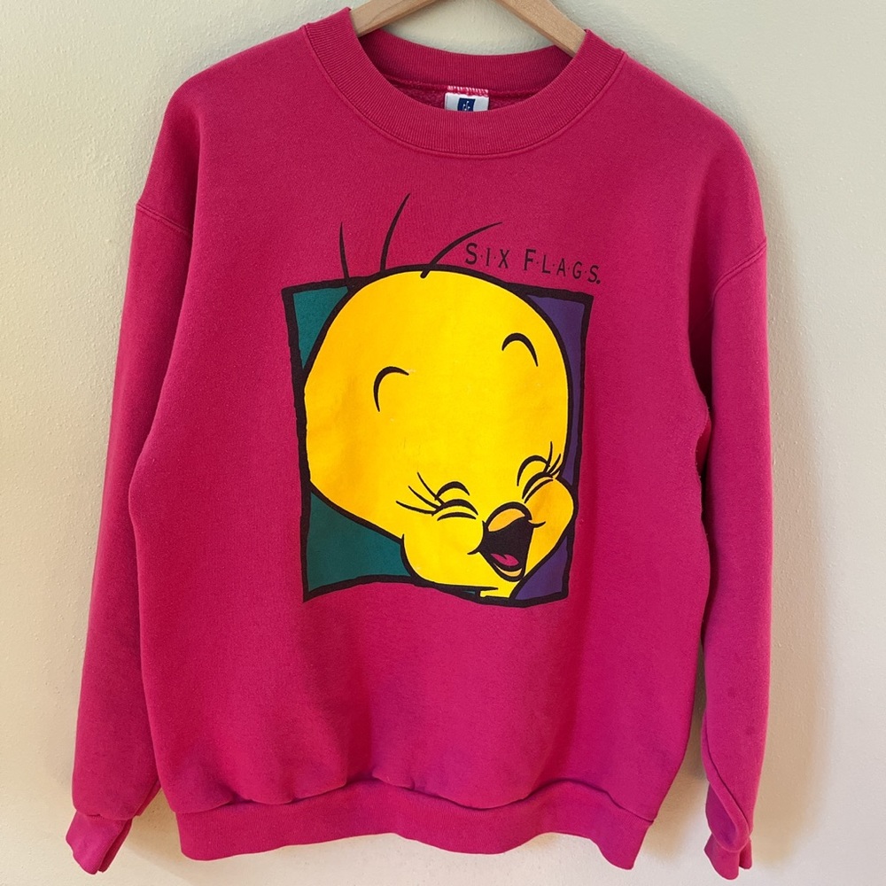Six Flags crewneck